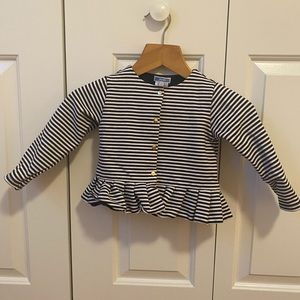 Jacadi Paris Girls Striped Jacket